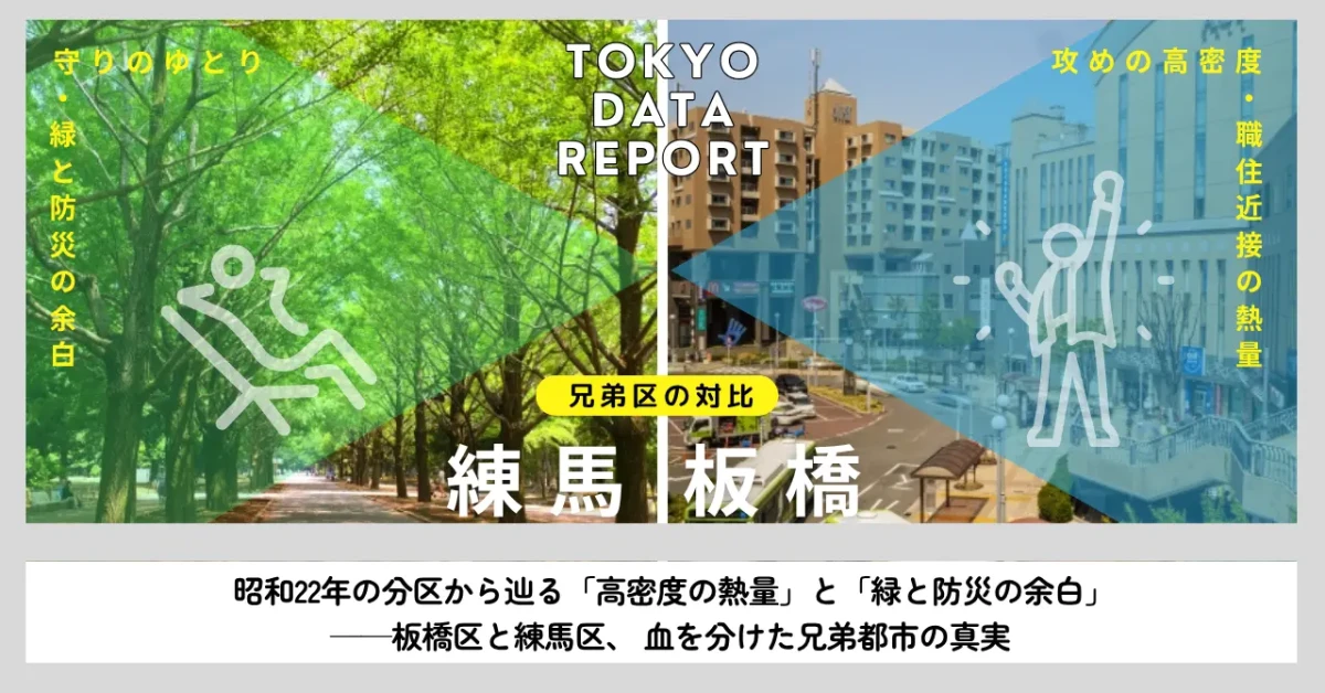 Vol.09：昭和22年の分区から辿る「高密度の熱量」と「緑と防災の余白」── 板橋区と練馬区、血を分けた兄弟都市の真実